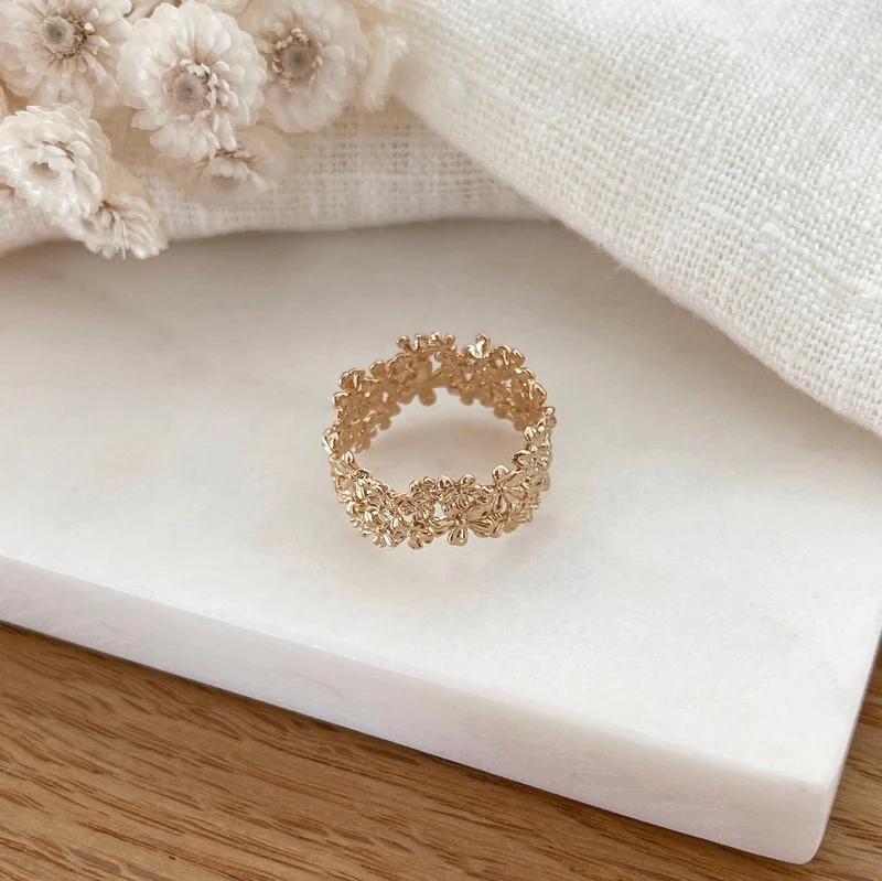 Bague "Bellis" plaqué or