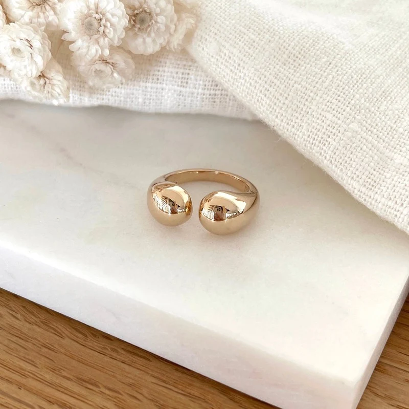 Bague "Caline" plaqué or