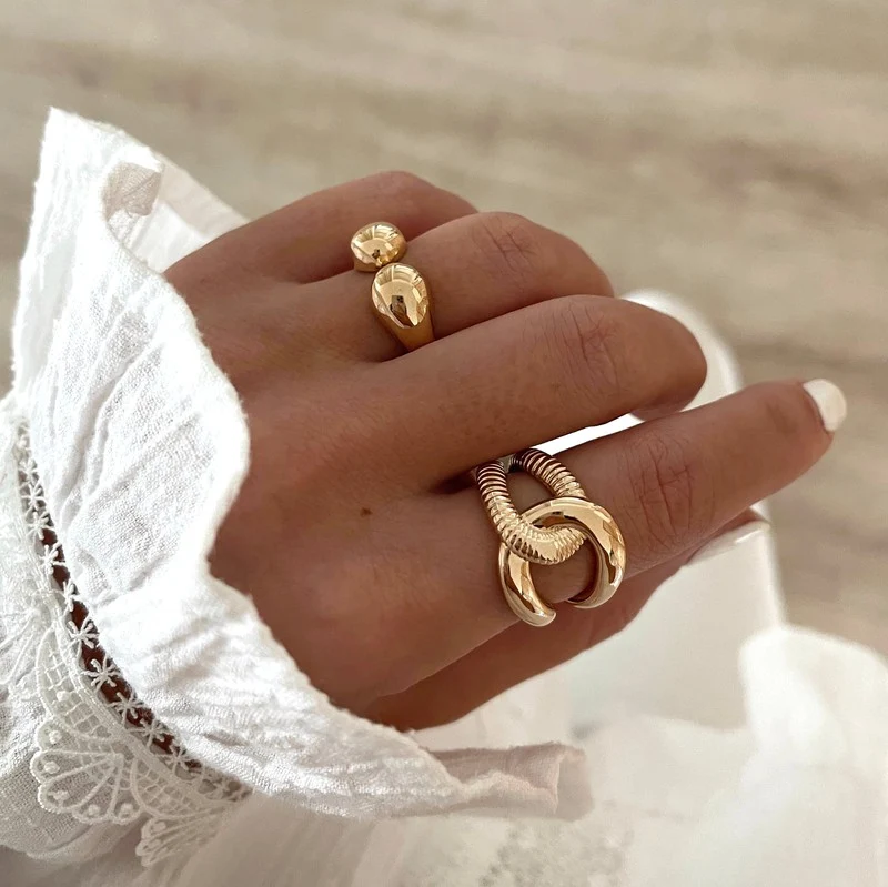 Bague "Caline" plaqué or
