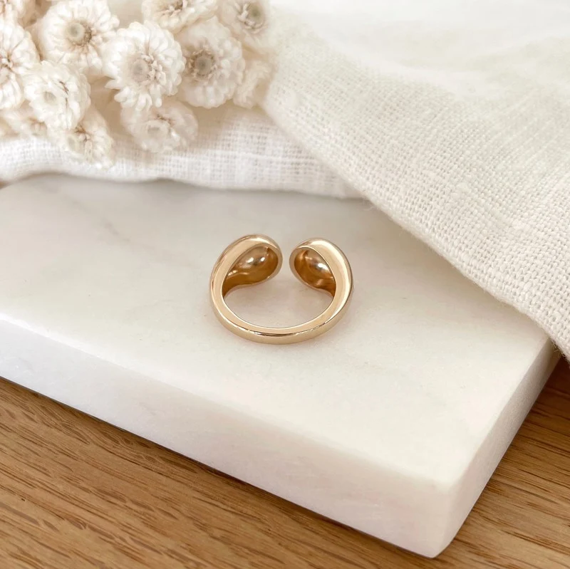Bague "Caline" plaqué or