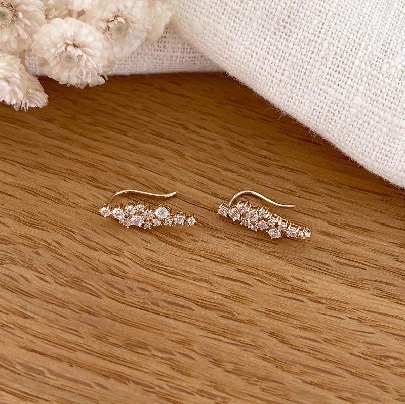Boucles d'oreilles "Garance" plaqué or