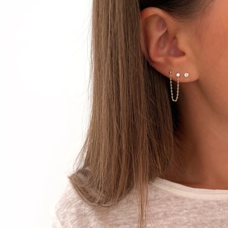 Mono boucle "Dani" plaqué or