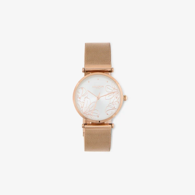 Montre fleurs et feuilles