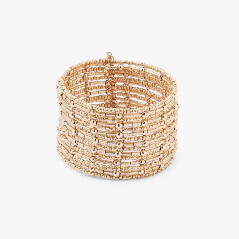 Manchette multi-perles Best vert paon