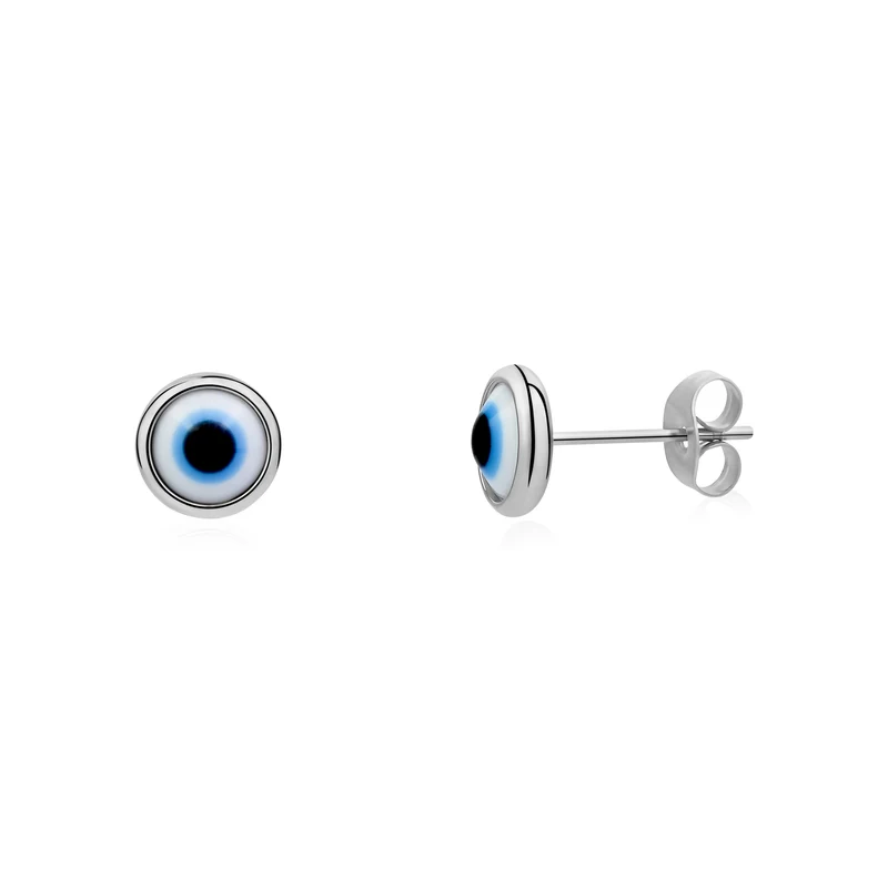 Boucles d'oreilles protection des yeux bleus