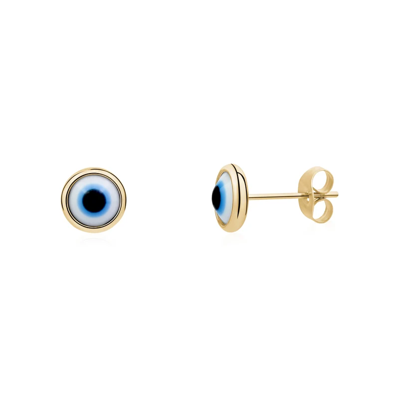 Boucles d'oreilles protection des yeux bleus