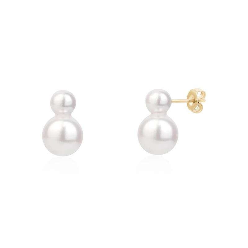 Boucles d'oreilles double perle
