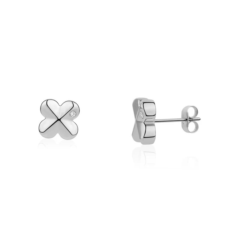 Boucles d'oreilles trèfle à quatre feuilles