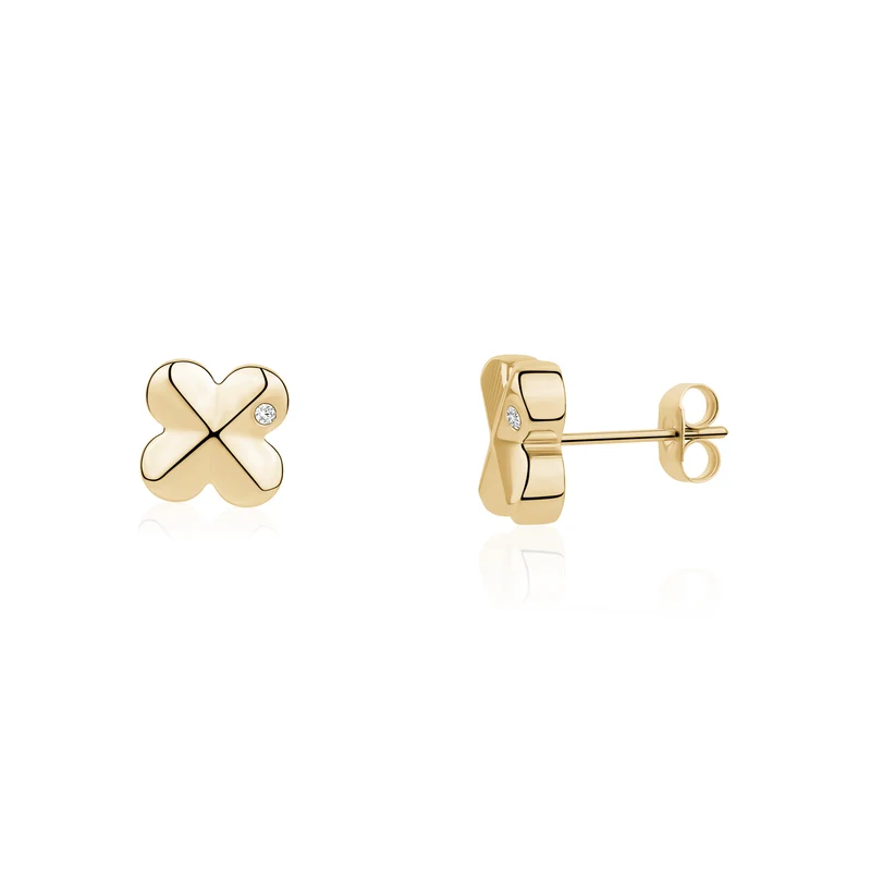 Boucles d'oreilles trèfle à quatre feuilles