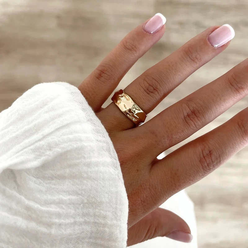 Bague "Crélia" plaqué or