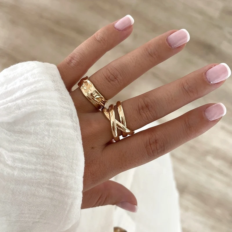 Bague "Crélia" plaqué or