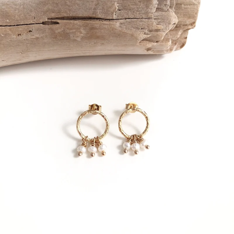 Boucles d'oreilles "Lise" plaqué or