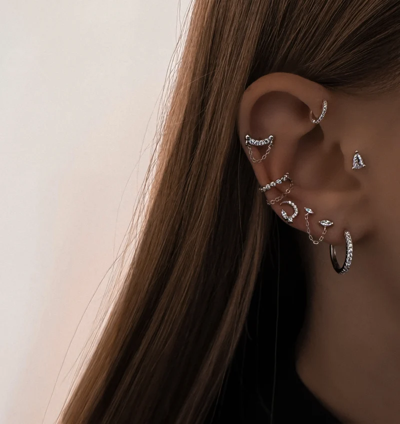 BOUCLE "LUNA DENTELLE PUCE"