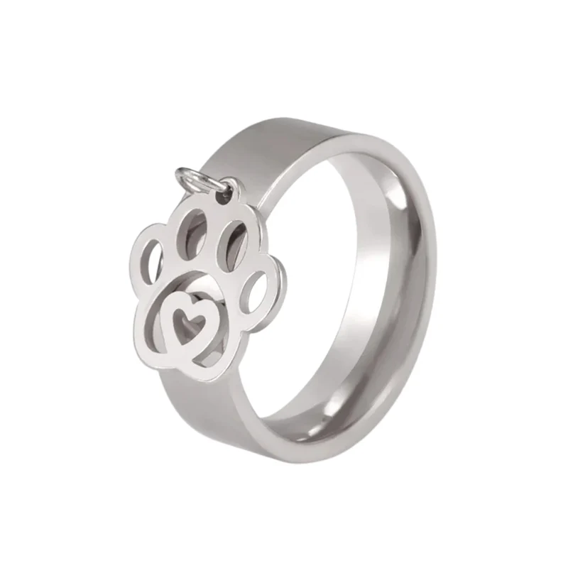 Bague Breloque Patte de Chien