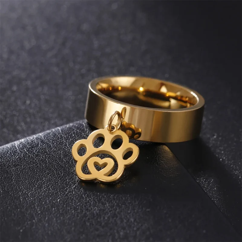 Bague Breloque Patte de Chien