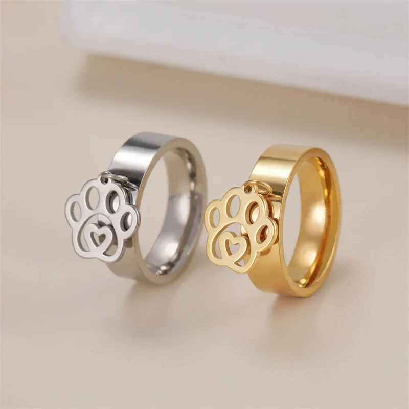 Bague Breloque Patte de Chien
