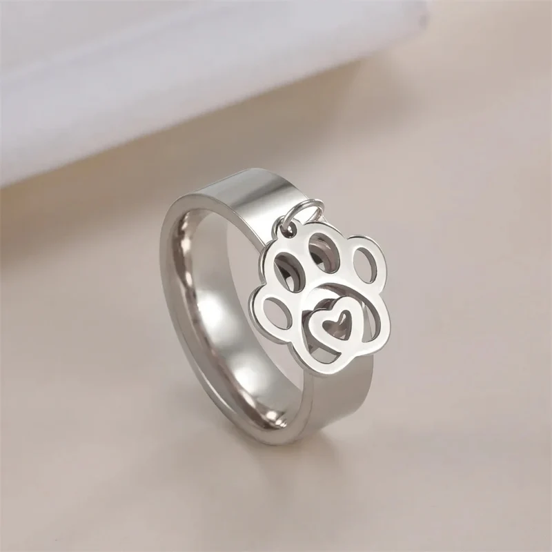 Bague Breloque Patte de Chien