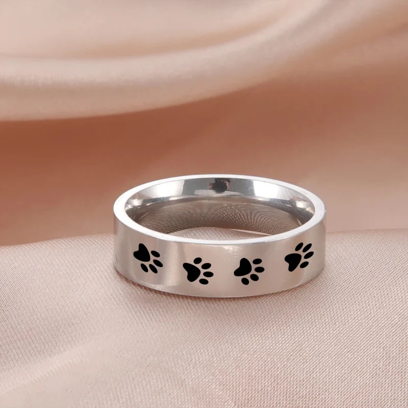 Anneau Dessin Pattes de Chien