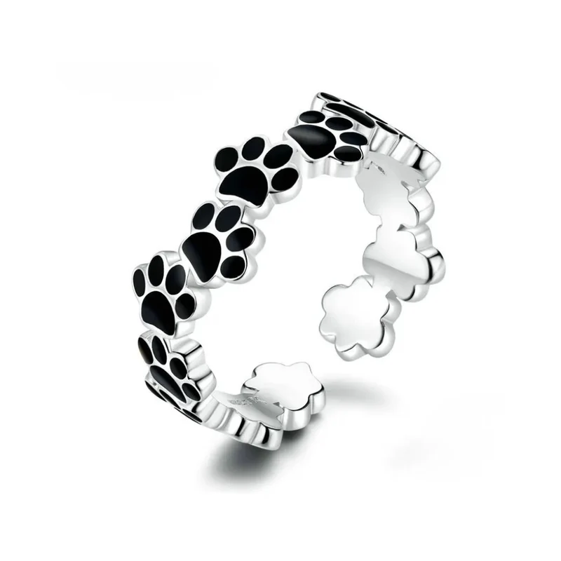 Bague Pattes de Chien Noires