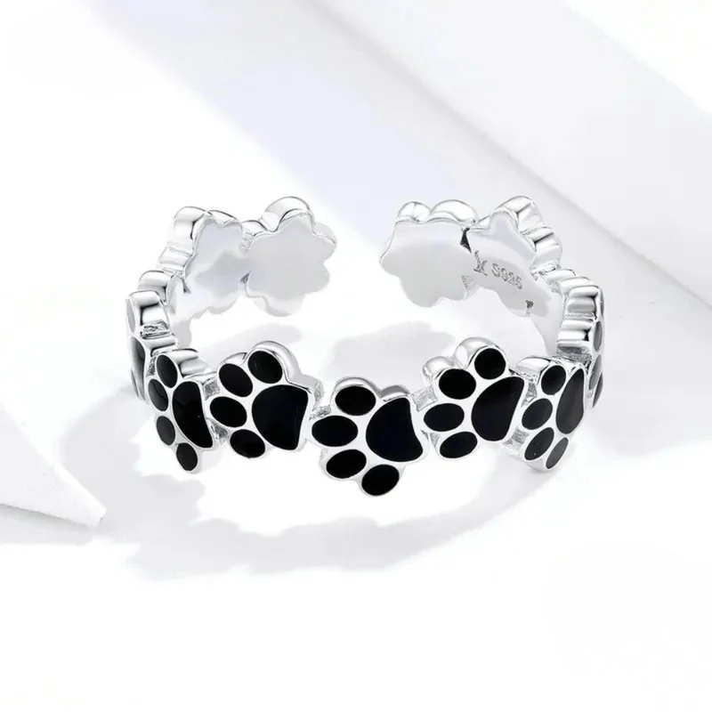 Bague Pattes de Chien Noires