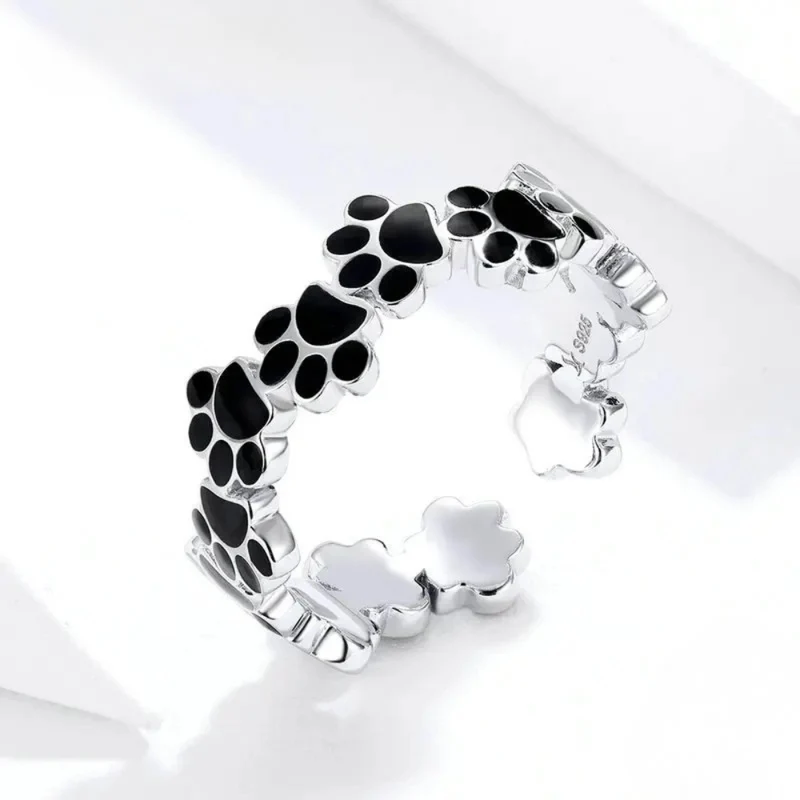 Bague Pattes de Chien Noires