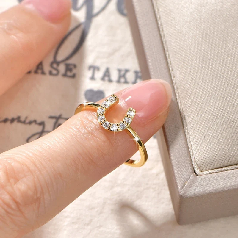 Bague Fer à Cheval Zircons