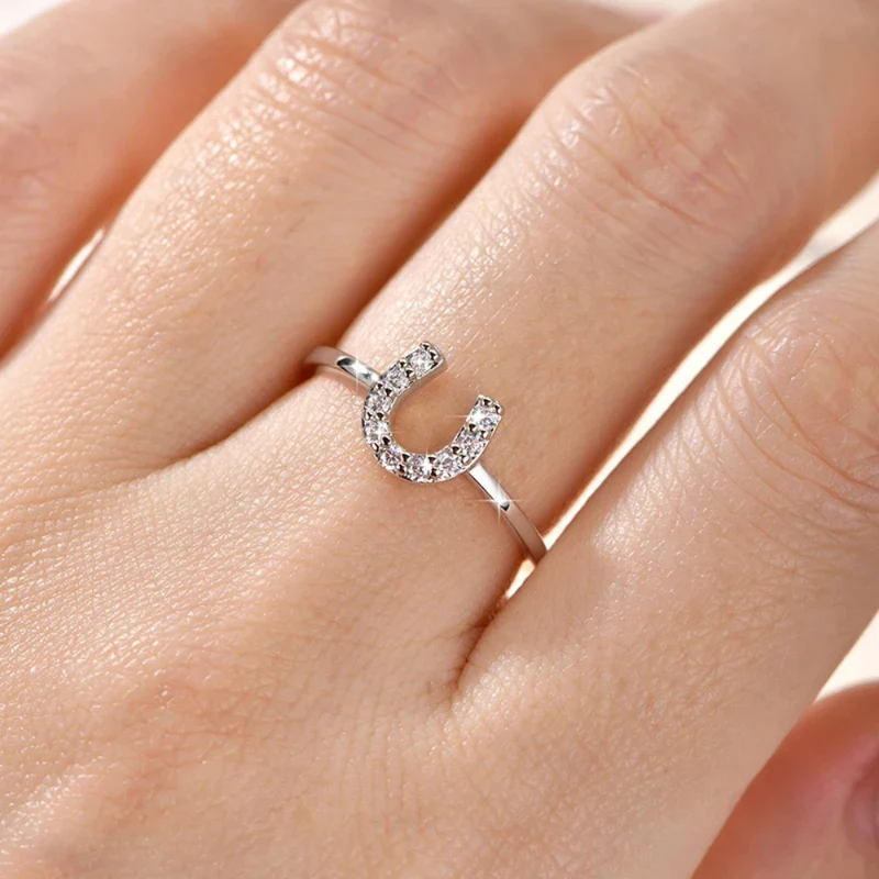 Bague Fer à Cheval Zircons
