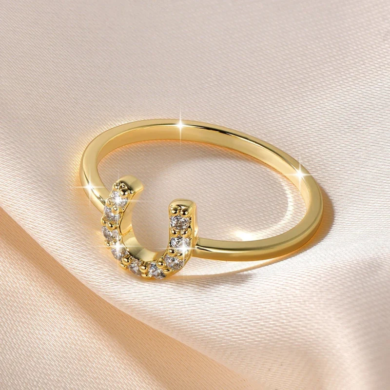 Bague Fer à Cheval Zircons