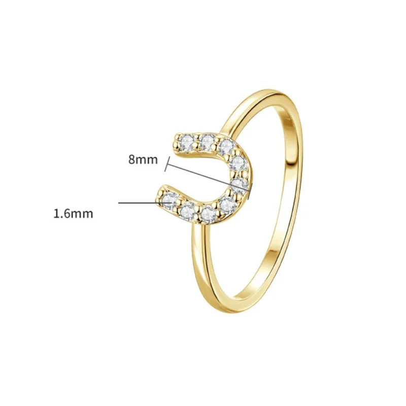 Bague Fer à Cheval Zircons
