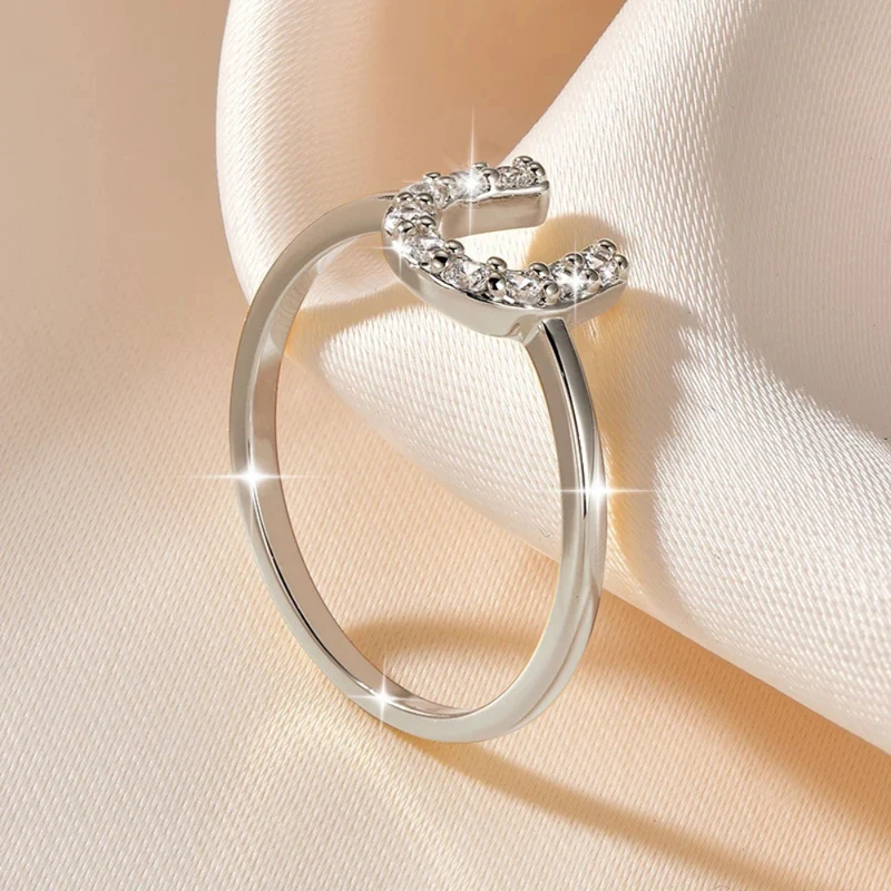 Bague Fer à Cheval Zircons