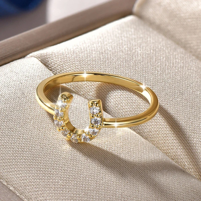Bague Fer à Cheval Zircons