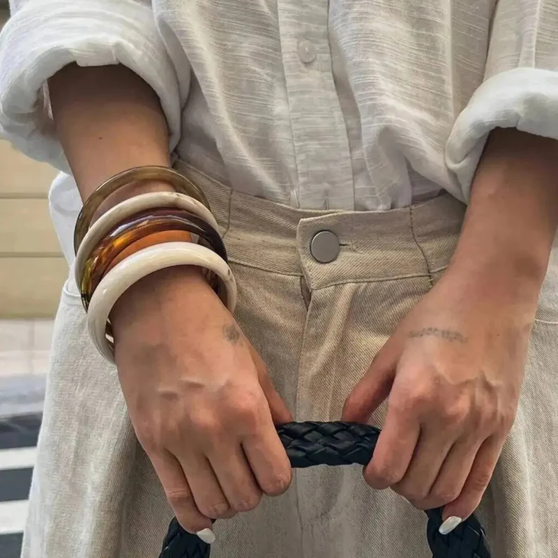 Bracelet Résine Blanc Cassé