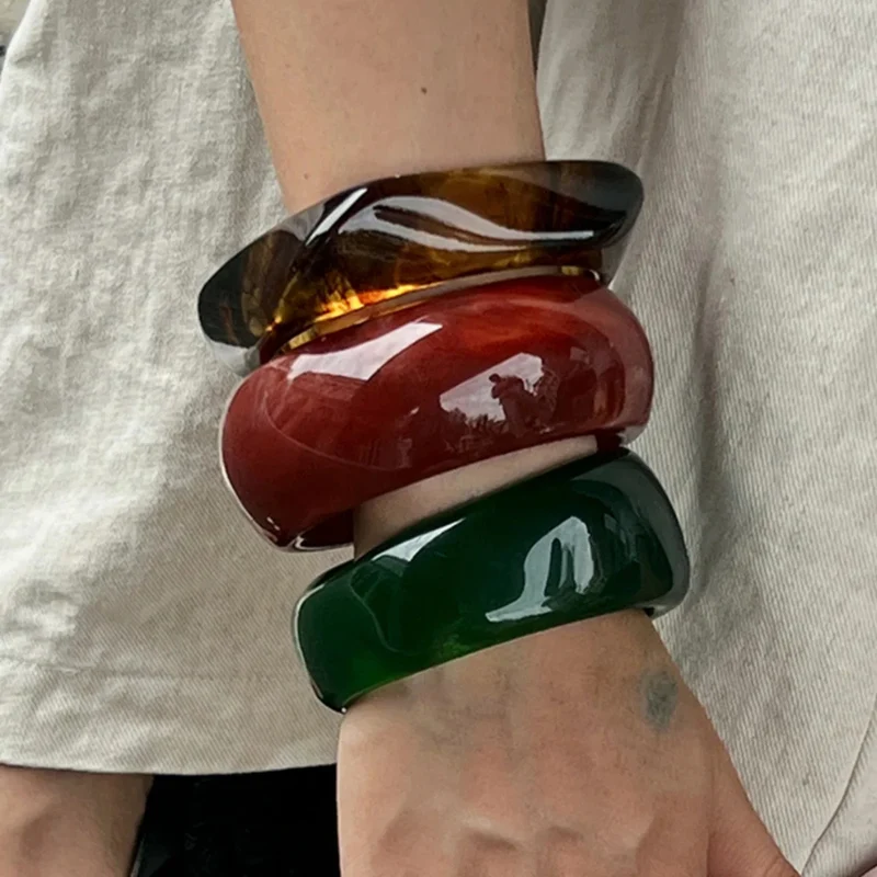 Bracelet Résine Rouge