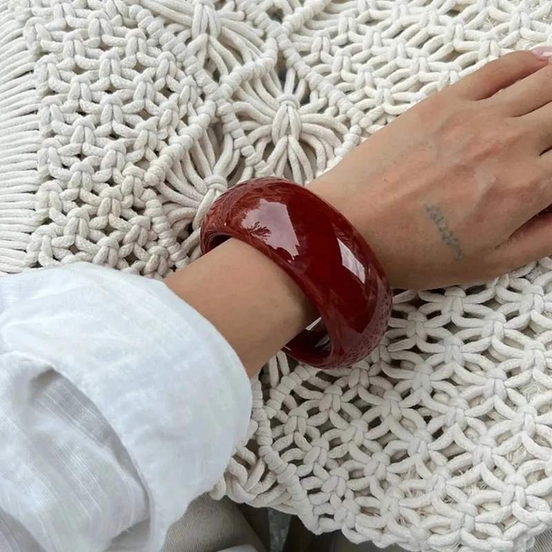 Bracelet Résine Rouge