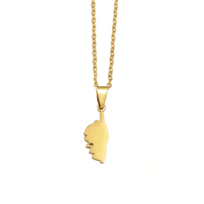Pendentif Corse Femme Acier Inoxydable
