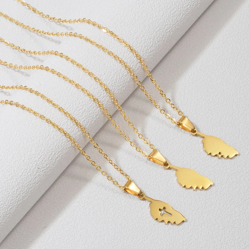 Pendentif Corse Femme Acier Inoxydable