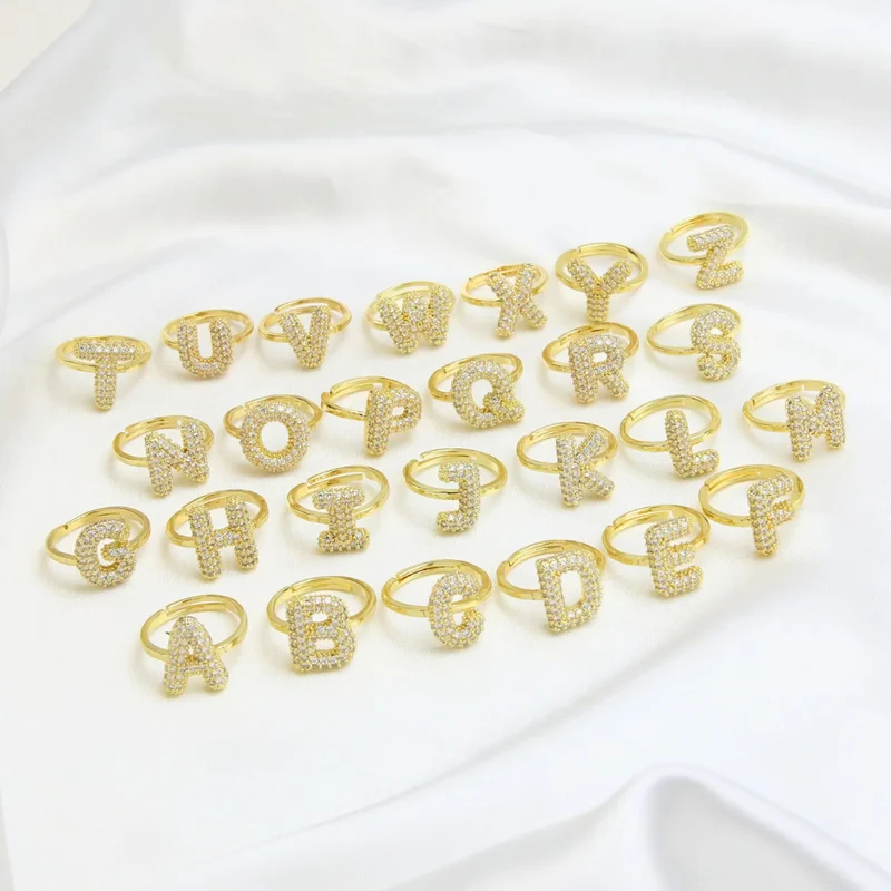 Bague Lettre Bubble