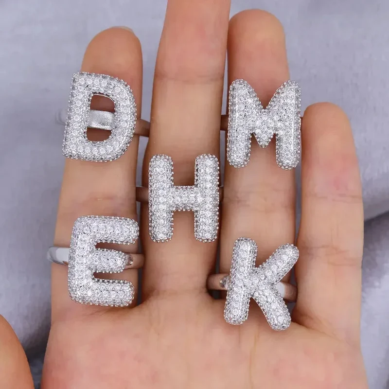Bague Lettre Bubble