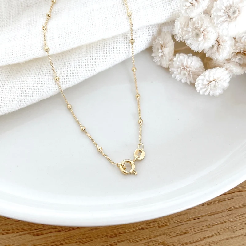 Collier "Initial" coeur plaqué or
