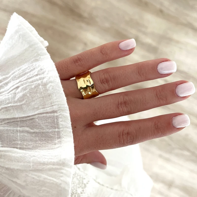 Bague "Ondine" acier