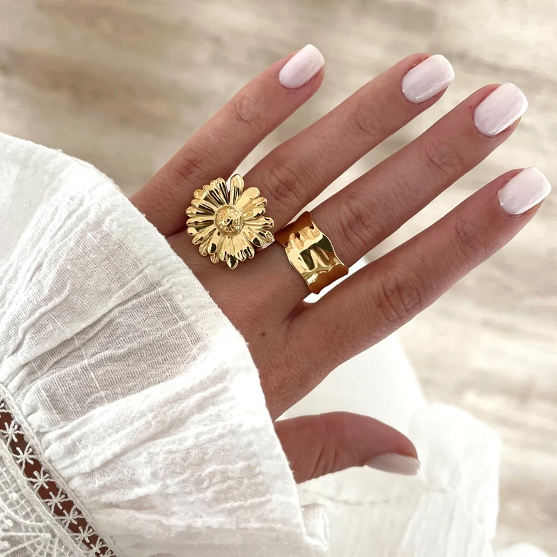 Bague "Ondine" acier