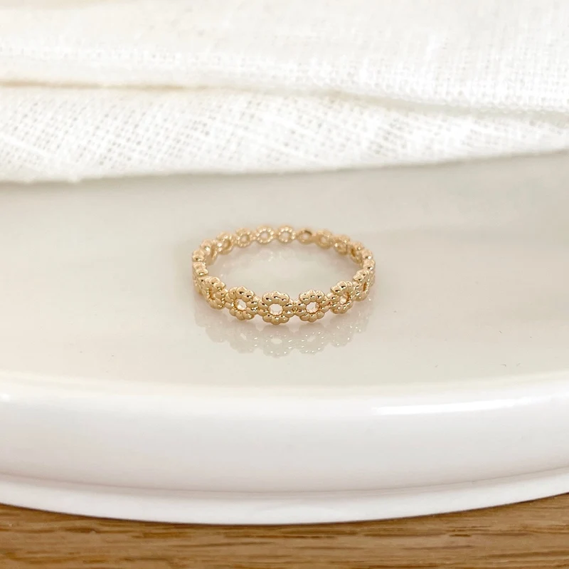 Bague "Marguerite" plaqué or
