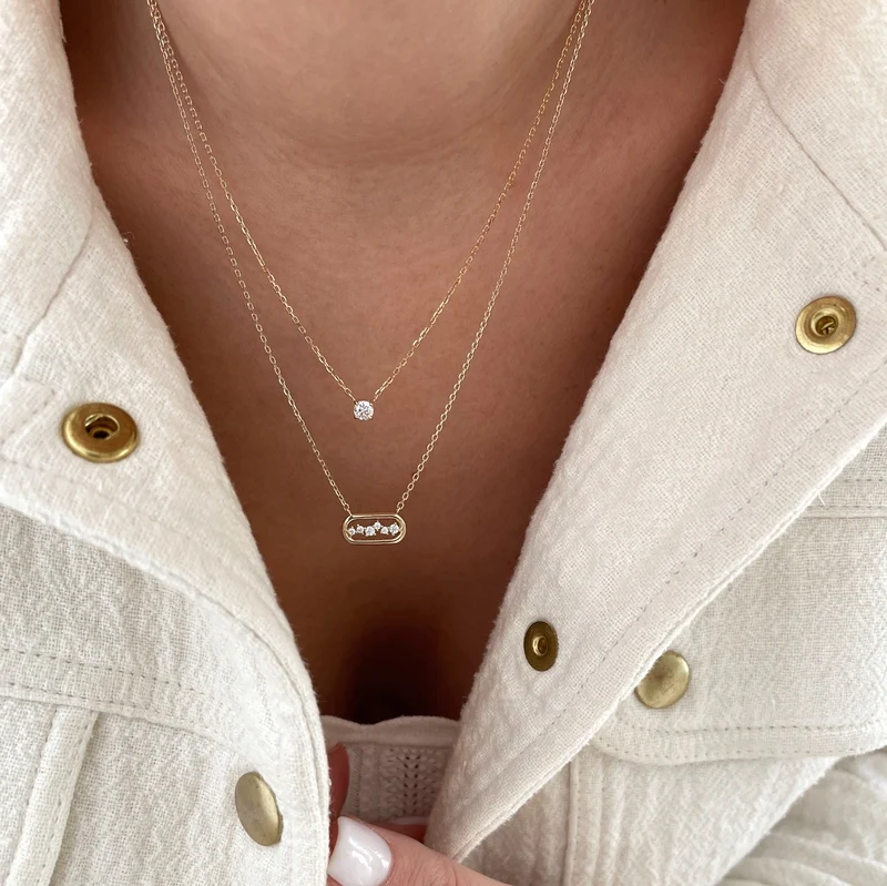 Collier "Dani" plaqué or