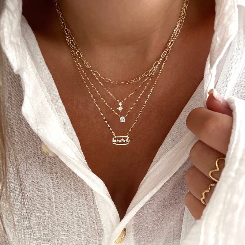 Collier "Dani" plaqué or