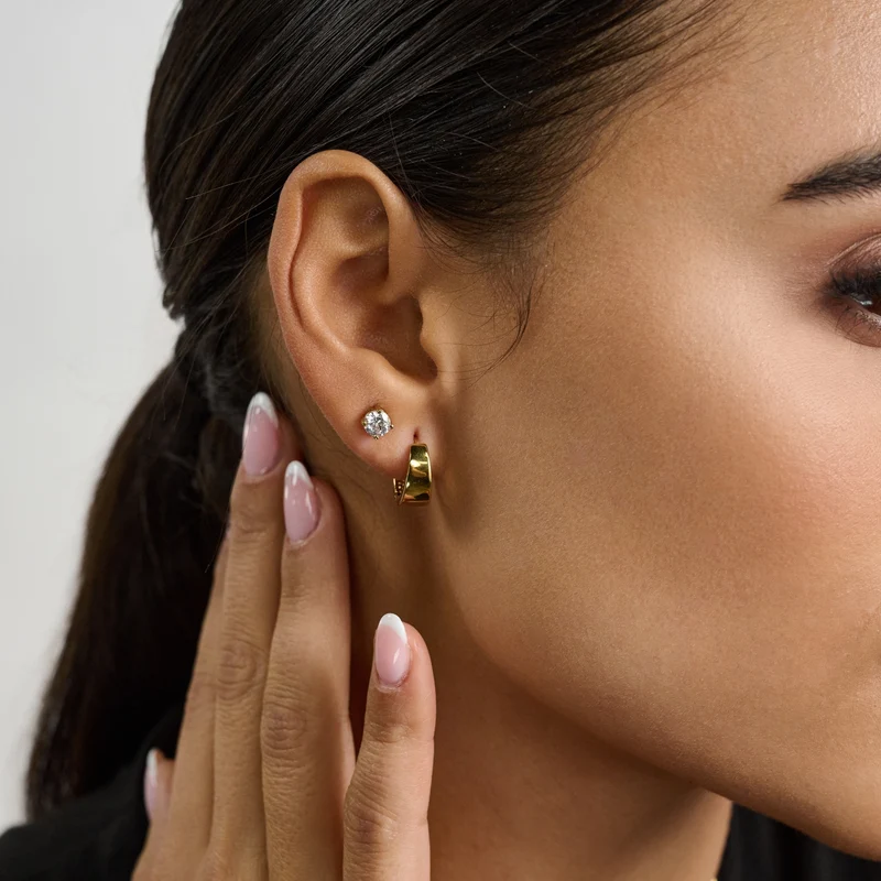 Boucles d'oreilles coniques polies
