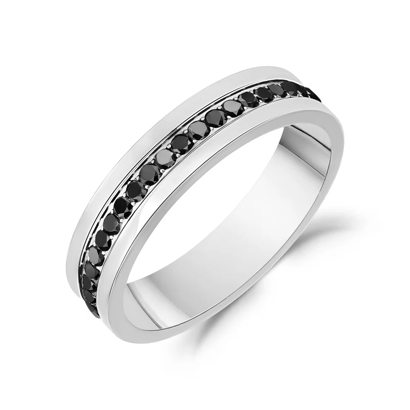 Modern Noir Gemstone Jonc