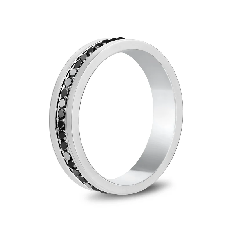 Modern Noir Gemstone Jonc