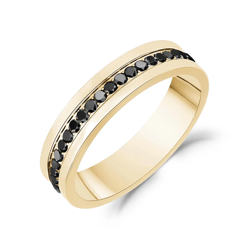 Modern Noir Gemstone Jonc