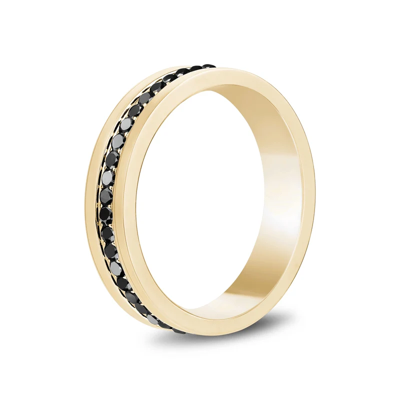 Modern Noir Gemstone Jonc
