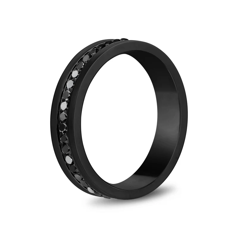 Modern Noir Gemstone Jonc